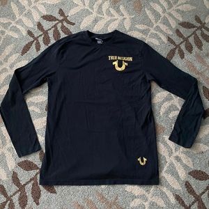 Black long sleeve true religion shirt